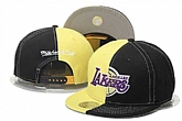 Lakers Team Logo Black Yellow Adjustable Hat GS,baseball caps,new era cap wholesale,wholesale hats